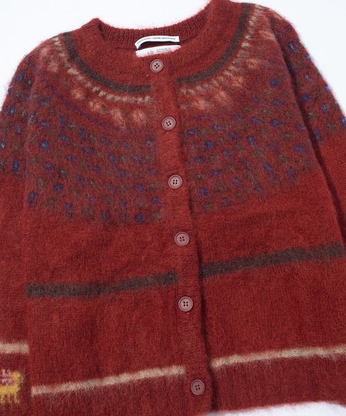 F/CE. （エフシーイー）の「F/CE. NORDIC MOHAIR CARDIGAN / エフシーイー ノルディック モヘア カーディガン（カーディガン/ボレロ・メンズ・レッド/グレー・SMALL）」の6枚目の写真