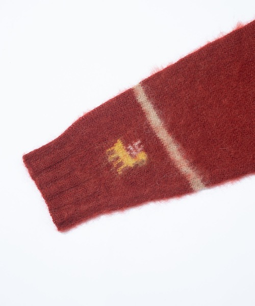 F/CE. （エフシーイー）の「F/CE. NORDIC MOHAIR CARDIGAN / エフシーイー ノルディック モヘア カーディガン（カーディガン/ボレロ・メンズ・レッド/グレー・SMALL）」の9枚目の写真