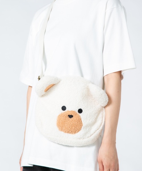  クマの顔ショルダーバッグ ピンク クマの顔 ショルダーバッグの通販 by R's shop｜ラクマ