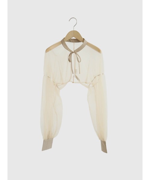 FIKA.(フィーカ)の「Ribbon tulle bolero(その他トップス・レディース・ブラック/ベージュ・FREE)」の9枚目の写真