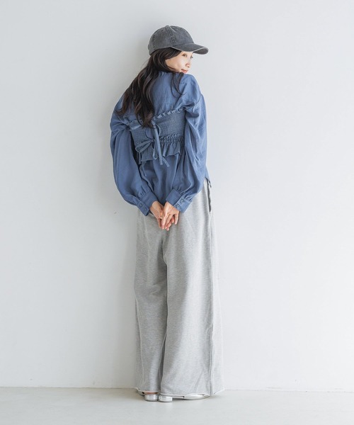 LOWRYS FARM（ローリーズファーム）の「アソートスウェットワイドパンツ 143888（スウェットパンツ・レディース・チャコールグレー/グレー/グレー系その他/グレー系その他2/グレー系その他3・FREE）」の7枚目の写真