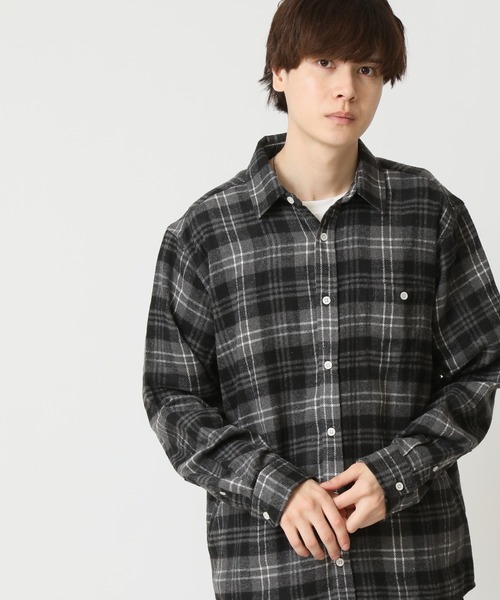 ARCADE（アーケード）の「ヴィンテージテイスト フランネルチェックシャツ（シャツ/ブラウス・メンズ・イエロー系1/ブラック系1/ブラック系3/グリーン系2/ブラック系2/グリーン系1/ワイン/レッド系1/ブラック系4/ベージュ系1/ホワイト系1/ブラック系5/レッド系2/レッド系3/チャコール・M/L/XL）」の8枚目の写真