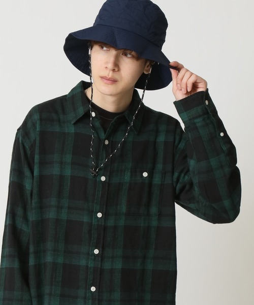 ARCADE（アーケード）の「ヴィンテージテイスト フランネルチェックシャツ（シャツ/ブラウス・メンズ・イエロー系1/ブラック系1/ブラック系3/グリーン系2/ブラック系2/グリーン系1/ワイン/レッド系1/ブラック系4/ベージュ系1/ホワイト系1/ブラック系5/レッド系2/レッド系3/チャコール・M/L/XL）」の22枚目の写真