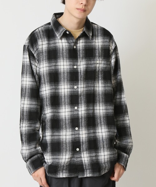 ARCADE（アーケード）の「ヴィンテージテイスト フランネルチェックシャツ（シャツ/ブラウス・メンズ・イエロー系1/ブラック系1/ブラック系3/グリーン系2/ブラック系2/グリーン系1/ワイン/レッド系1/ブラック系4/ベージュ系1/ホワイト系1/ブラック系5/レッド系2/レッド系3/チャコール・M/L/XL）」の20枚目の写真