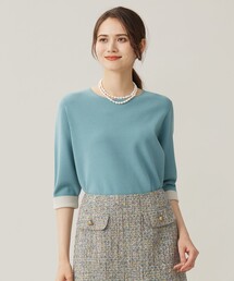 MAISON BREEZE ハート JQニット クロップド プルオーバー トップス ショート丈 長袖 31925E333 XNN （アイボリー） ふわふわMixニットプルオーバー/Green Parks（グリーン パークス