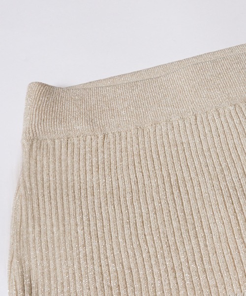 coca(coca)(コカ)の「【WEB限定セール】ラメニットタイトスカート(スカート・レディース・ライトベージュ/ブラック・SHORT/LONG)」の8枚目の写真