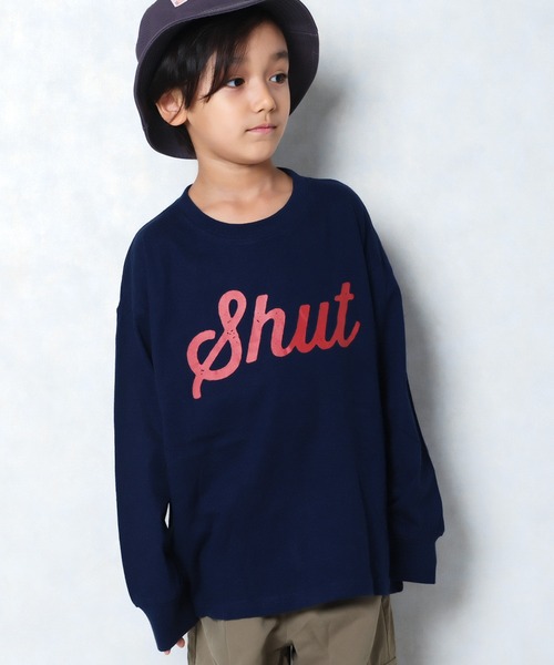 ZI-ON（ジーオン）の「オーバーサイズ プリントロゴ ロンT（Tシャツ/カットソー・キッズ・オフホワイト/杢グレー/チャコールグレー/ダークグリーン/グレー系その他/ブラック/ホワイト系その他/パープル/ネイビー・110cm/130cm/120cm/160cm/150cm/140cm）」の8枚目の写真