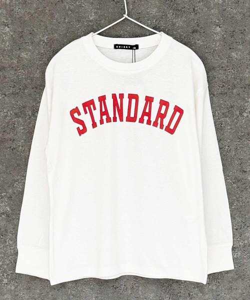 ZI-ON（ジーオン）の「オーバーサイズ プリントロゴ ロンT（Tシャツ/カットソー・キッズ・オフホワイト/杢グレー/チャコールグレー/ダークグリーン/グレー系その他/ブラック/ホワイト系その他/パープル/ネイビー・110cm/130cm/120cm/160cm/150cm/140cm）」の10枚目の写真