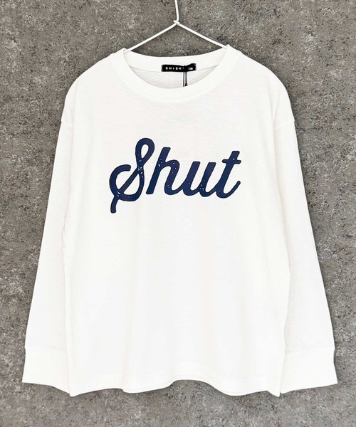 ZI-ON（ジーオン）の「オーバーサイズ プリントロゴ ロンT（Tシャツ/カットソー・キッズ・オフホワイト/杢グレー/チャコールグレー/ダークグリーン/グレー系その他/ブラック/ホワイト系その他/パープル/ネイビー・110cm/130cm/120cm/160cm/150cm/140cm）」の11枚目の写真