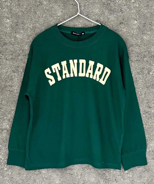 ZI-ON（ジーオン）の「オーバーサイズ プリントロゴ ロンT（Tシャツ/カットソー・キッズ・オフホワイト/杢グレー/チャコールグレー/ダークグリーン/グレー系その他/ブラック/ホワイト系その他/パープル/ネイビー・110cm/130cm/120cm/160cm/150cm/140cm）」の16枚目の写真