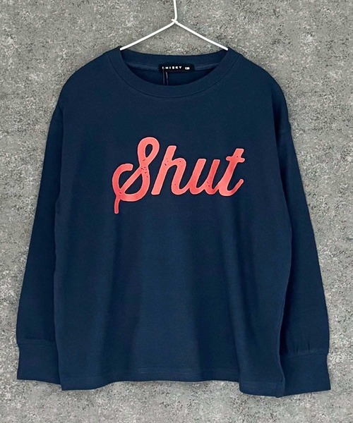 ZI-ON（ジーオン）の「オーバーサイズ プリントロゴ ロンT（Tシャツ/カットソー・キッズ・オフホワイト/杢グレー/チャコールグレー/ダークグリーン/グレー系その他/ブラック/ホワイト系その他/パープル/ネイビー・110cm/130cm/120cm/160cm/150cm/140cm）」の17枚目の写真