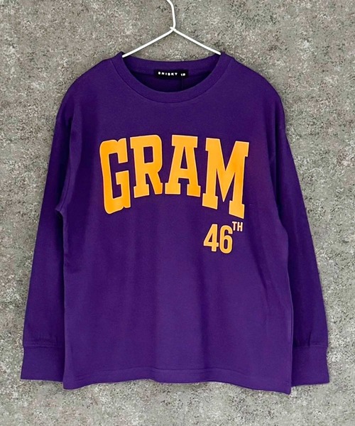 ZI-ON（ジーオン）の「オーバーサイズ プリントロゴ ロンT（Tシャツ/カットソー・キッズ・オフホワイト/杢グレー/チャコールグレー/ダークグリーン/グレー系その他/ブラック/ホワイト系その他/パープル/ネイビー・110cm/130cm/120cm/160cm/150cm/140cm）」の18枚目の写真