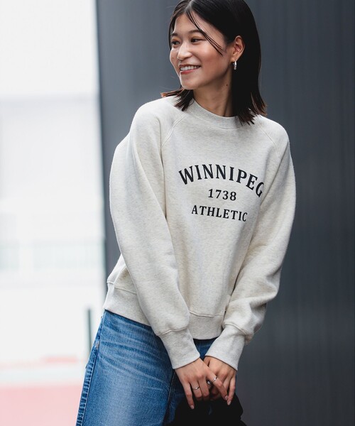 B:MING by BEAMS（ビーミングバイビームス）の「裏起毛 ロゴ プルオーバー（スウェット・レディース・ブラック/ライトグレー/ナチュラル・ONE SIZE）」の3枚目の写真