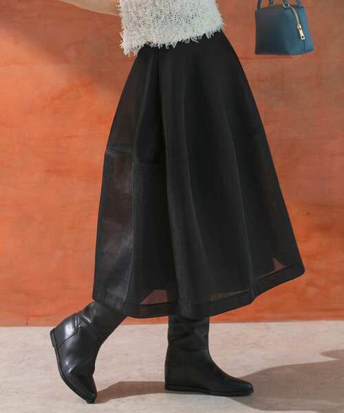 【新品未使用】アーバンリサーチロッソ　シアーダンボールスカート 38 新品未使用】アーバンリサーチロッソ シアーダンボールスカート