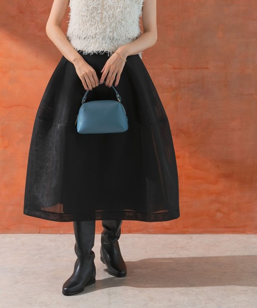 URBAN RESEARCH ROSSO シアーダンボールスカート ブラック URBAN RESEARCH ROSSO WOMEN（アーバンリサーチ ロッソ）の「シアー