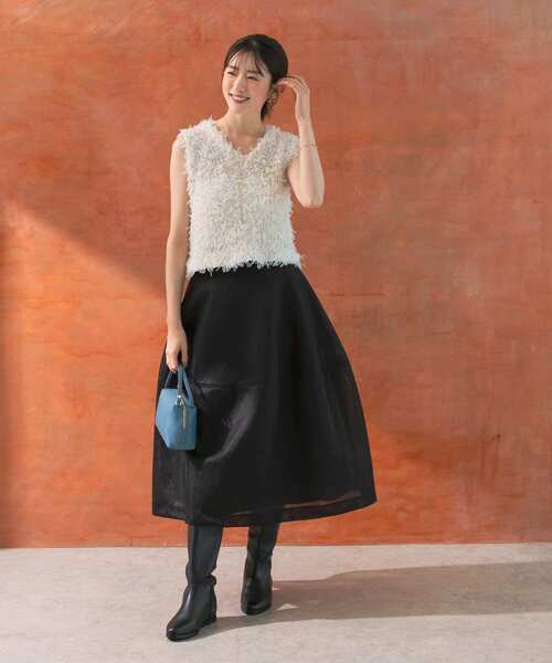 URBAN RESEARCH ROSSO シアーダンボールスカート サイズ38 URBAN RESEARCH ROSSO WOMEN（アーバンリサーチ ロッソ）の