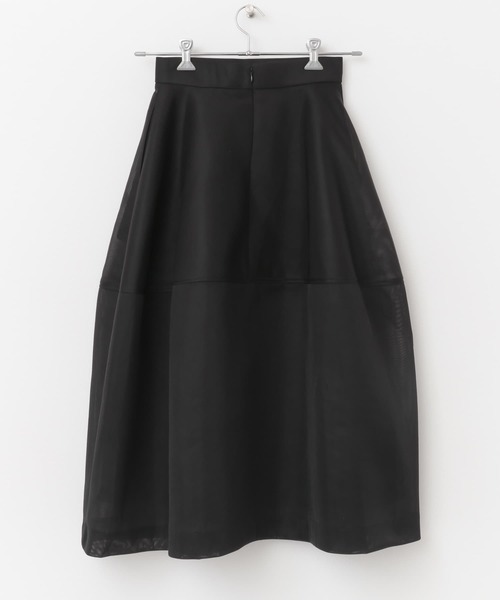 URBAN RESEARCH ROSSO シアーダンボールスカート ブラック URBAN RESEARCH ROSSO WOMEN（アーバンリサーチ ロッソ）の「シアー