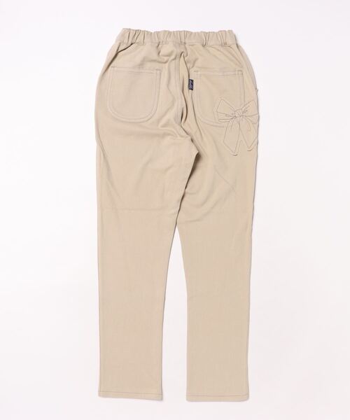 [ジュニアサイズ]リボンモチーフアップリケ のびのびストレッチカットツイルテーパードパンツ（その他パンツ）｜hakka kids（ハッカキッズ）