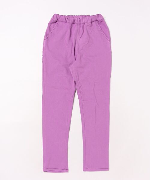 HAKKA KIDS（ハッカキッズ）の「[ジュニアサイズ]リボンモチーフアップリケ　のびのびストレッチカットツイルテーパードパンツ（その他パンツ・キッズ・チャコール/ベージュ/パープル・150cm/140cm）」の4枚目の写真