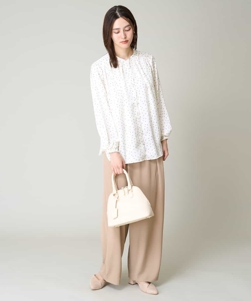 a.v.v(アーヴェヴェ)の「ラップワイドパンツ(その他パンツ・レディース・ベージュ/チャコールグレー・40/36/38)」の9枚目の写真