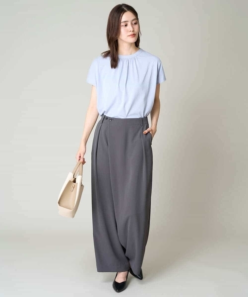 a.v.v(アーヴェヴェ)の「ラップワイドパンツ(その他パンツ・レディース・ベージュ/チャコールグレー・40/36/38)」の12枚目の写真