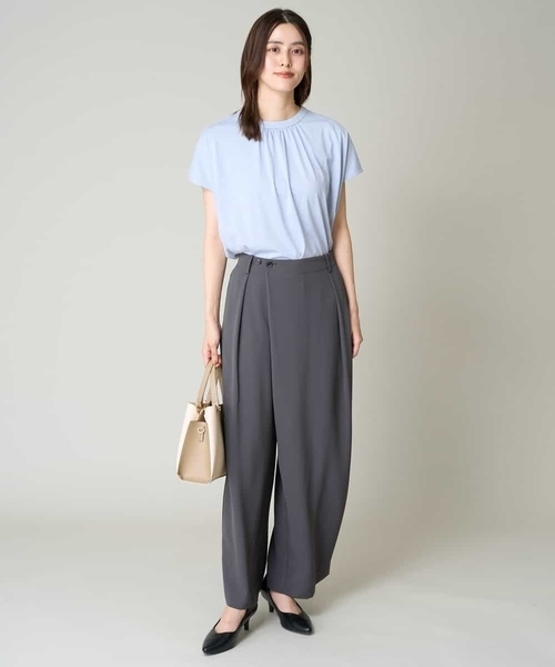 a.v.v(アーヴェヴェ)の「ラップワイドパンツ(その他パンツ・レディース・ベージュ/チャコールグレー・40/36/38)」の15枚目の写真
