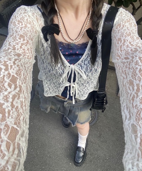 nemne store（ネンネストア）の「《Delfy》フェードデニムプリーツスカート（スカート・レディース・ブルー・SMALL/MEDIUM）」の8枚目の写真