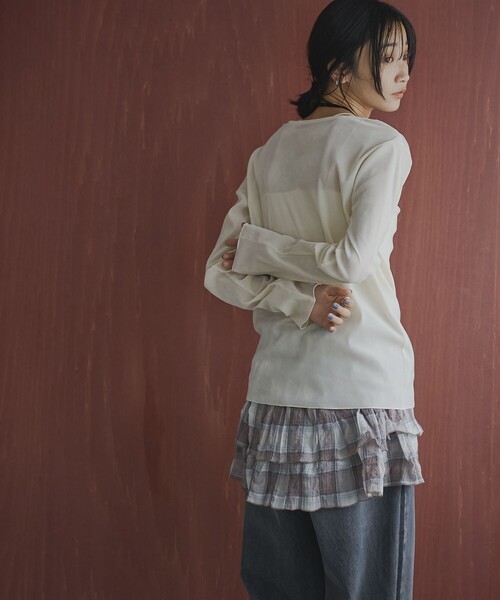 coen(コーエン)の「オンブレチェックサッカーキャミソールトップス(キャミソール・レディース・ブラウン/ダークグレー・FREE)」の17枚目の写真