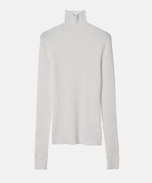 LE CIEL BLEU（ルシェルブルー）の「ホールガーメントタートルニット / Wholegarment Turtle Knit（ニット/セーター・レディース・ターコイズブルー/オフホワイト/グレー/ブラック/レッド/パープル・36）」の14枚目の写真