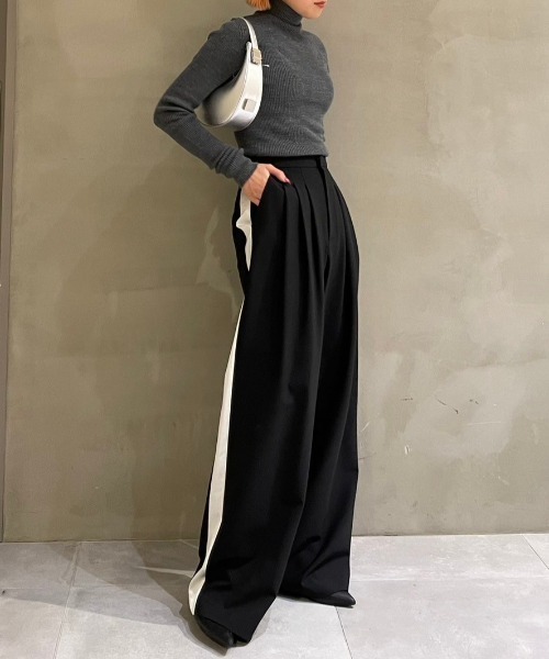 LE CIEL BLEU（ルシェルブルー）の「ホールガーメントタートルニット / Wholegarment Turtle Knit（ニット/セーター・レディース・ターコイズブルー/オフホワイト/グレー/ブラック/レッド/パープル・36）」の8枚目の写真