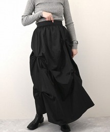 タフタスカート」に該当するブラック/黒色系のファッション通販