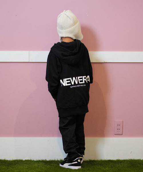NEW ERA(ニューエラ)の「NEW ERA/ニューエラ キッズ パーカー Youth 裏毛 スウェット プルオーバーフーディー The Origin 14325127/14325128(パーカー・キッズ・ベージュ/ブラック・140cm/150cm/160cm/130cm)」の8枚目の写真