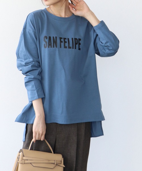 【セール】裾サテン切替長袖Tシャツ（Tシャツ/カットソー）｜TITE IN THE STORE（ティテ インザ ストア）