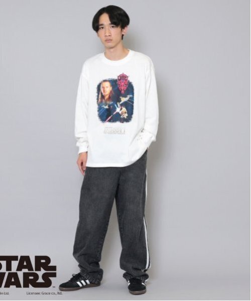 GLAZOS(グラソス)の「【大人向けサイズあり】【STAR WARS】JEDI vs SITH / フロントプリント長袖Tシャツ(Tシャツ/カットソー・キッズ・ブラック/ホワイト・S/M/L/LL)」の11枚目の写真