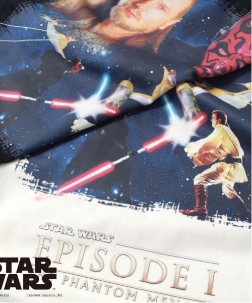 GLAZOS(グラソス)の「【大人向けサイズあり】【STAR WARS】JEDI vs SITH / フロントプリント長袖Tシャツ(Tシャツ/カットソー・キッズ・ブラック/ホワイト・S/M/L/LL)」の7枚目の写真