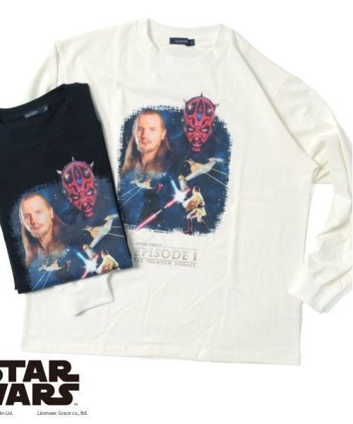 GLAZOS(グラソス)の「【大人向けサイズあり】【STAR WARS】JEDI vs SITH / フロントプリント長袖Tシャツ(Tシャツ/カットソー・キッズ・ブラック/ホワイト・S/M/L/LL)」の6枚目の写真