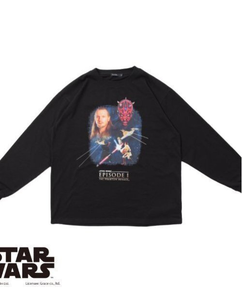 GLAZOS(グラソス)の「【大人向けサイズあり】【STAR WARS】JEDI vs SITH / フロントプリント長袖Tシャツ(Tシャツ/カットソー・キッズ・ブラック/ホワイト・S/M/L/LL)」の4枚目の写真