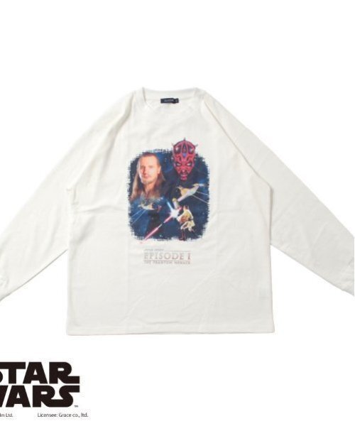 GLAZOS(グラソス)の「【大人向けサイズあり】【STAR WARS】JEDI vs SITH / フロントプリント長袖Tシャツ(Tシャツ/カットソー・キッズ・ブラック/ホワイト・S/M/L/LL)」の3枚目の写真