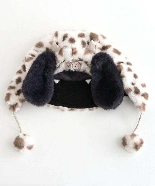 BREEZE（ブリーズ）の「モンスターなりきりバラクラバ（ハット・キッズ・オフホワイト/ブラック・56/48/52）」の4枚目の写真