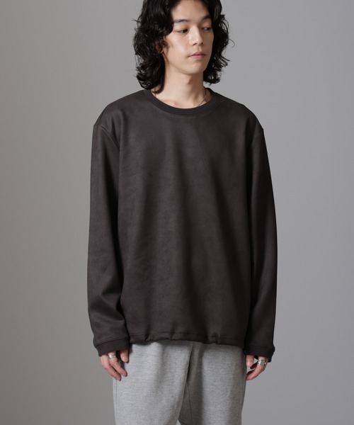 【セール】フェイクスエードプルオーバー 長袖（Tシャツ/カットソー）｜nano･universe（ナノユニバース）