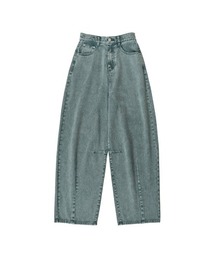 Re:EDIT | [低身長/高身長サイズ有][全骨格細見え]ウォッシュ加工コットンツイルカーブパンツ(その他パンツ)