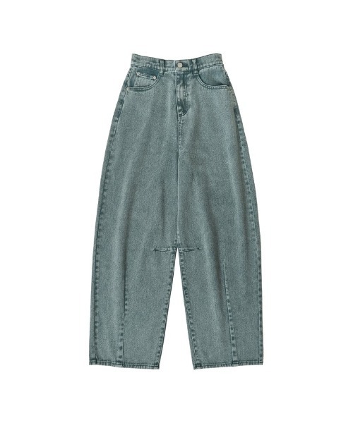 Re:EDIT（リエディ）の「[楽な穿き心地で体型カバー][2025 SUMMER COLLECTION][低身長/高身長サイズ有][全骨格細見え]ウォッシュ加工コットンツイルバレルレッグパンツ（その他パンツ・レディース・ブルー/ブラウン/ブラック/ライトピンク/ホワイト/グレー・SHORT/MEDIUM/TALL/LARGE）」の5枚目の写真