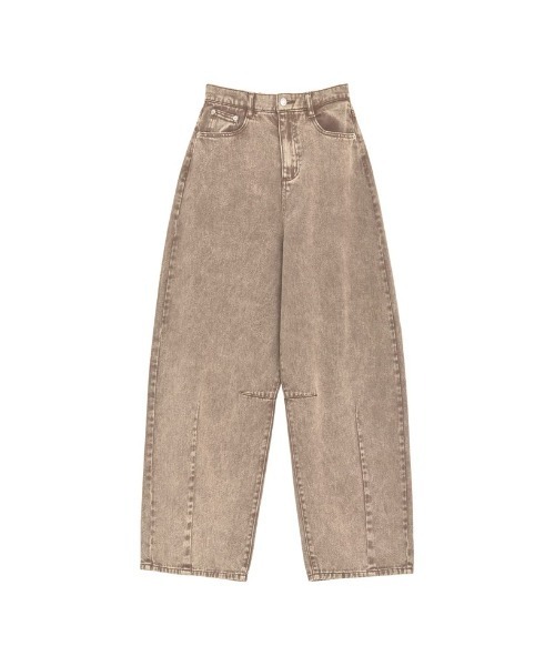 Re:EDIT（リエディ）の「[楽な穿き心地で体型カバー][2025 SUMMER COLLECTION][低身長/高身長サイズ有][全骨格細見え]ウォッシュ加工コットンツイルバレルレッグパンツ（その他パンツ・レディース・ブルー/ブラウン/ブラック/ライトピンク/ホワイト/グレー・SHORT/MEDIUM/TALL/LARGE）」の14枚目の写真