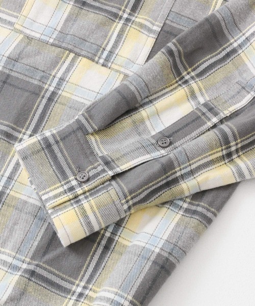 KBF（ケイビーエフ）の「カットオフルーズチェックシャツ（シャツ/ブラウス・レディース・ブラック/グレー/チャコールグレー・ONE）」の17枚目の写真