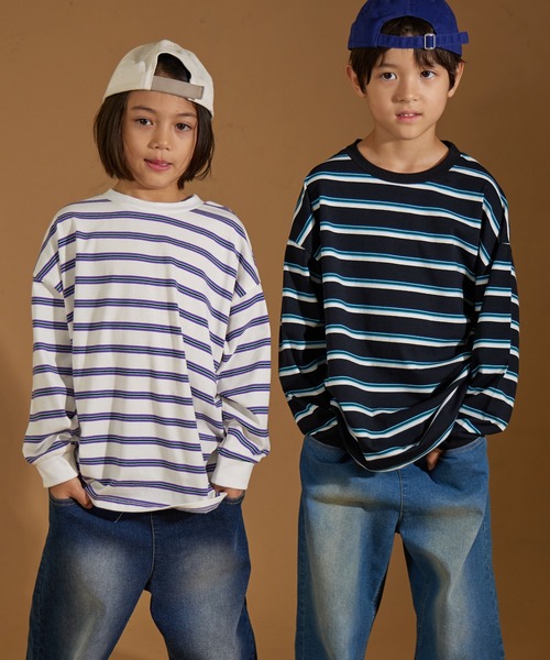 PAIRMANON STREET】マルチボーダー ロンT 長袖 Tシャツ（Tシャツ