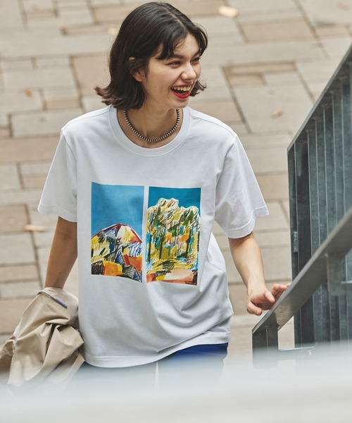 AIGLE（エーグル）の「【AIGLE for more trees】Lee Izumida×AIGLE チャリティ グラフィック 半袖Ｔシャツ #5（Tシャツ/カットソー・メンズ・ホワイト/ライトパープル・M/L/S/XL/XS）」の18枚目の写真
