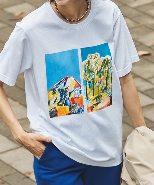 AIGLE（エーグル）の「【AIGLE for more trees】Lee Izumida×AIGLE チャリティ グラフィック 半袖Ｔシャツ #5（Tシャツ/カットソー・メンズ・ホワイト/ライトパープル・M/L/S/XL/XS）」の19枚目の写真