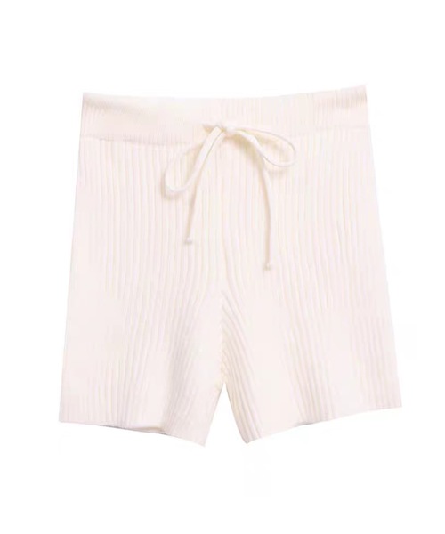ALLuRing ChaRm(アリュリングチャーム)の「Rib Knit Short Pants / リブニットショートパンツ(スウェットパンツ・レディース・グレー/ブラック/ホワイト・FREE)」の20枚目の写真