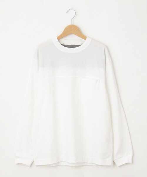 &Bridge(アンドブリッジ)の「charee braver(チャーリーブレイバー) 後ろ配色切り替えプルオーバー(Tシャツ/カットソー・メンズ・ホワイト系/ブラック/イエロー・02/03)」の2枚目の写真