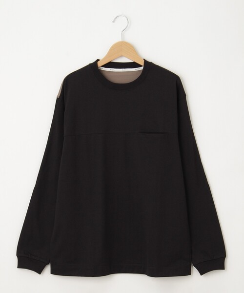 &Bridge(アンドブリッジ)の「charee braver(チャーリーブレイバー) 後ろ配色切り替えプルオーバー(Tシャツ/カットソー・メンズ・ホワイト系/ブラック/イエロー・02/03)」の3枚目の写真